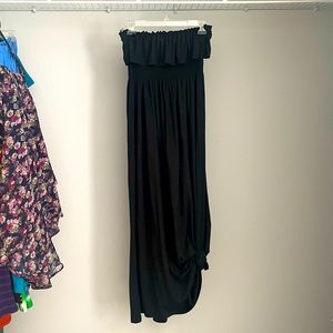 Black strapless dress